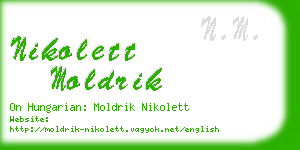 nikolett moldrik business card